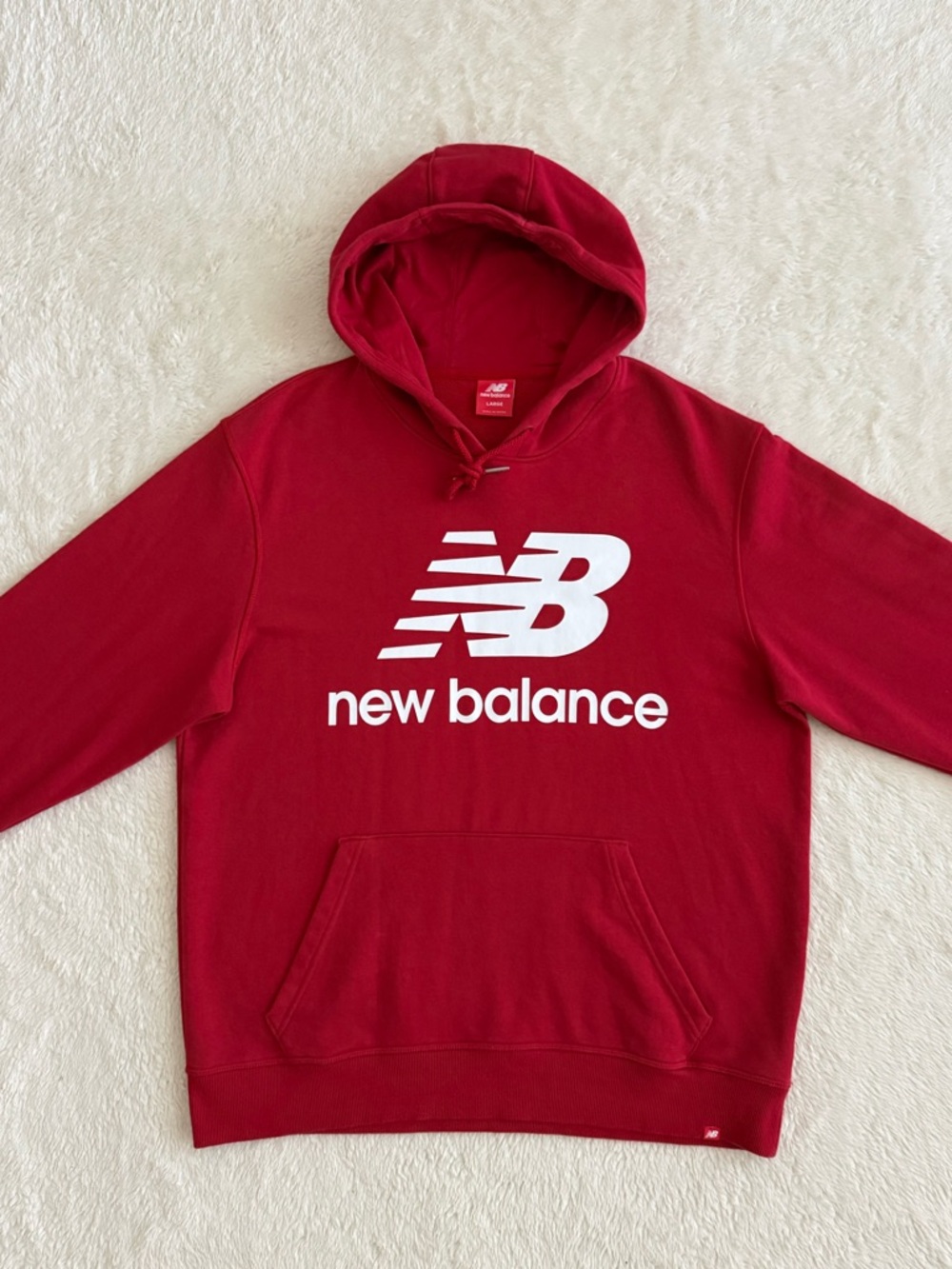 Men’s New Balance Hoodie, Red, Size Large